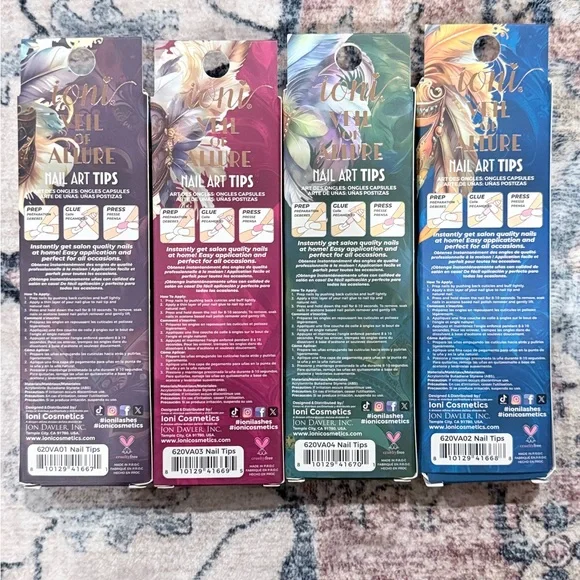 IONI Veil of Allure Press On Nails Bundle 4 Sets  12 Nails Each - Picture 2 of 7